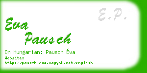 eva pausch business card